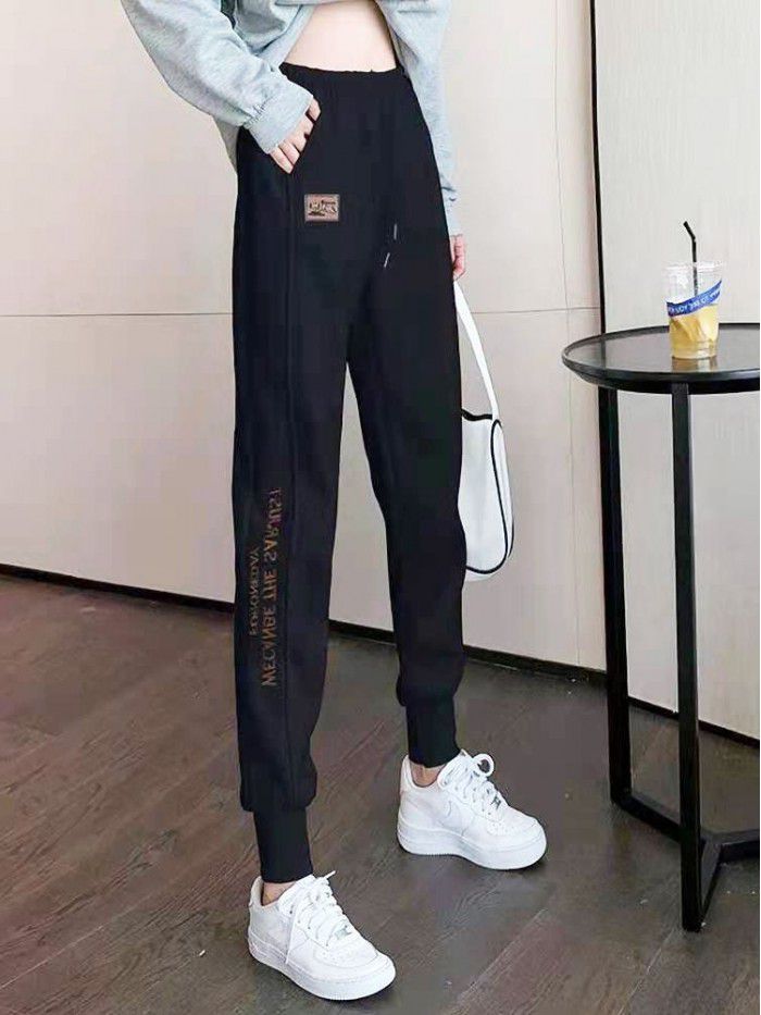 new spring and autumn Pants White leisure sports Leggings Korean loose leisure trend 