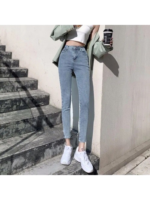 Elastic jeans Leggings women's net red show t...