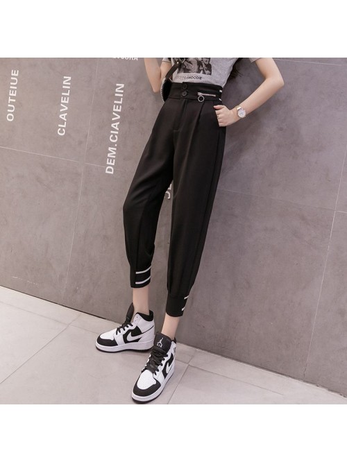 new summer small women's breasted casual pant...