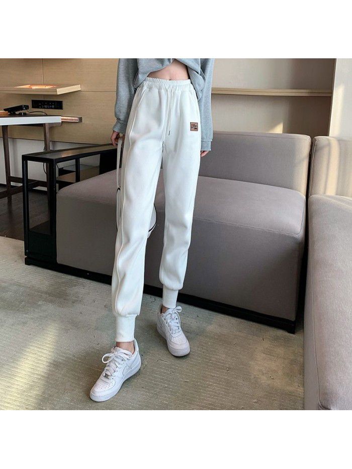 new spring and autumn Pants White leisure sports Leggings Korean loose leisure trend 
