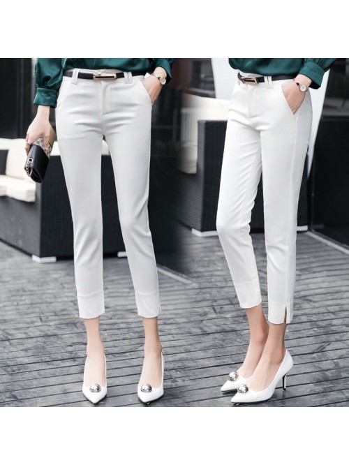 Korean slim elastic professional trousers spring  ...