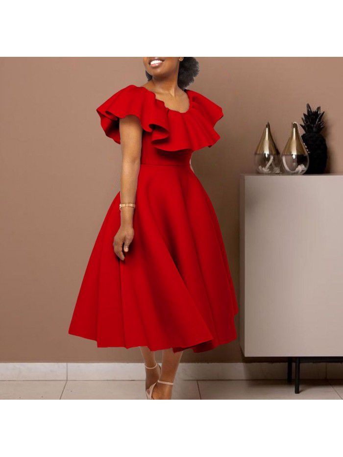 Fashion temperament peplum large skirt pendulum banquet dress skirt dress