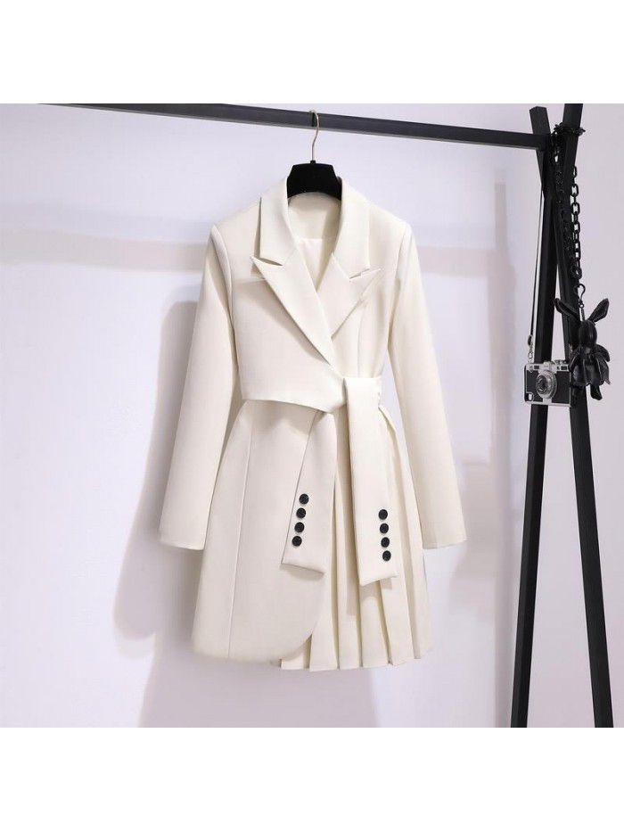 Temperament dress waist fashion design sense suit skirt