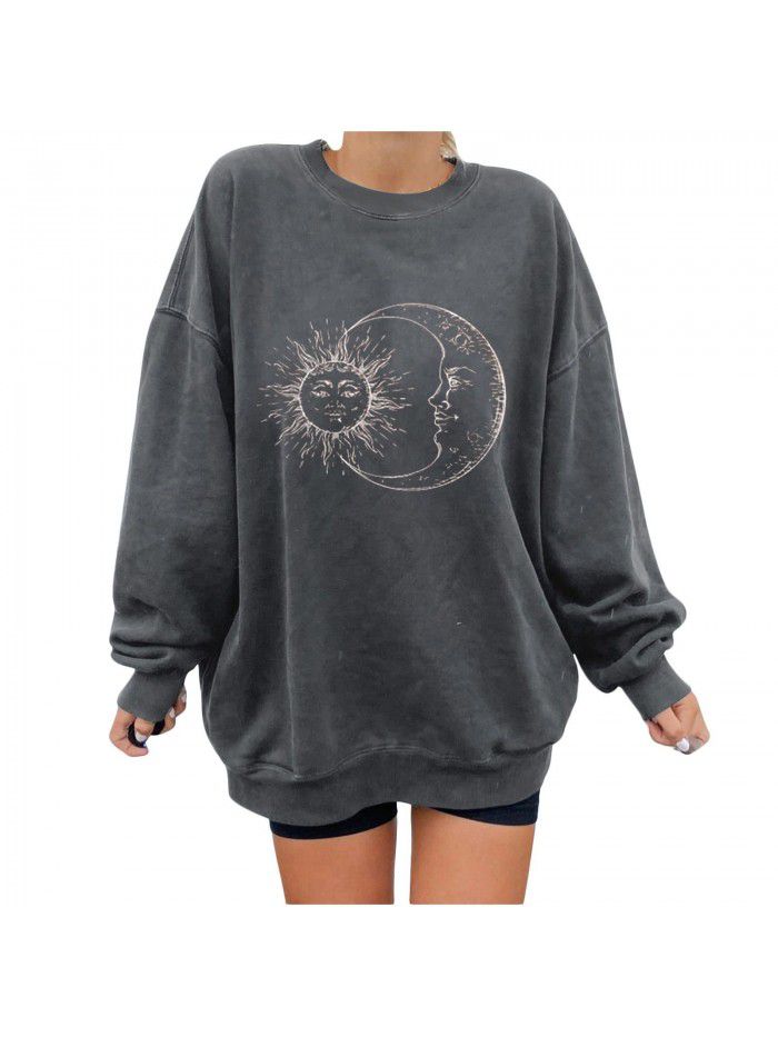 Personalized Printed Sweater Loose Large Fashion Sweater Women 