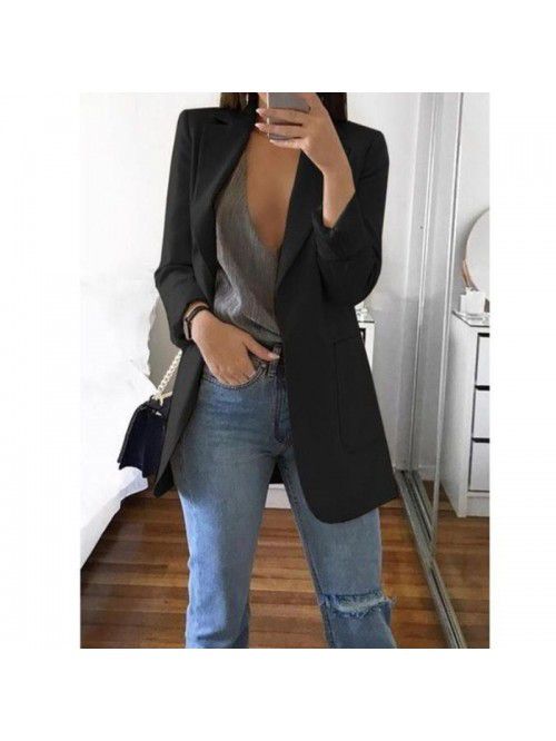 Fashion Polo Neck Slim Fit Cardigan Temperament Su...