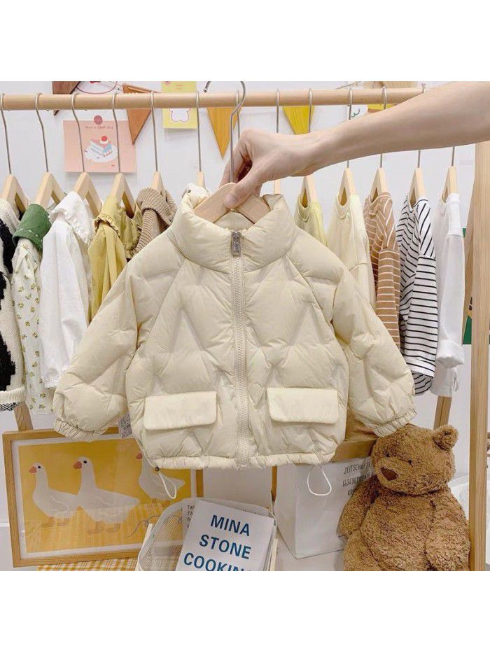 Boys and girls light and thin down cotton children's coat baby foreign autumn and winter clothes baby children's clothes 