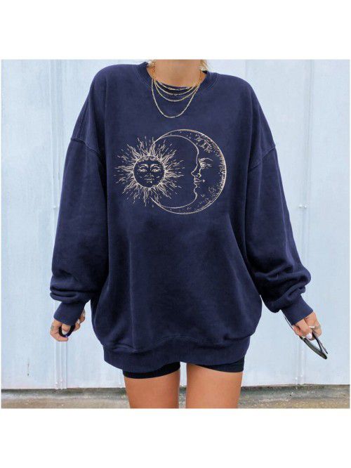 Personalized Printed Sweater Loose Large Fashion S...