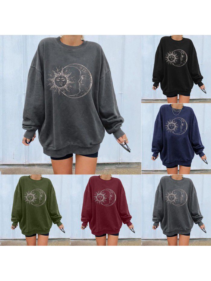 Personalized Printed Sweater Loose Large Fashion Sweater Women 