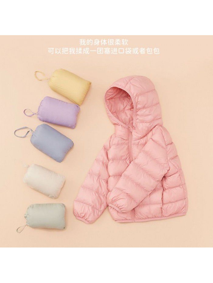 New lightweight down jacket for children's clothing down jacket for boys and girls