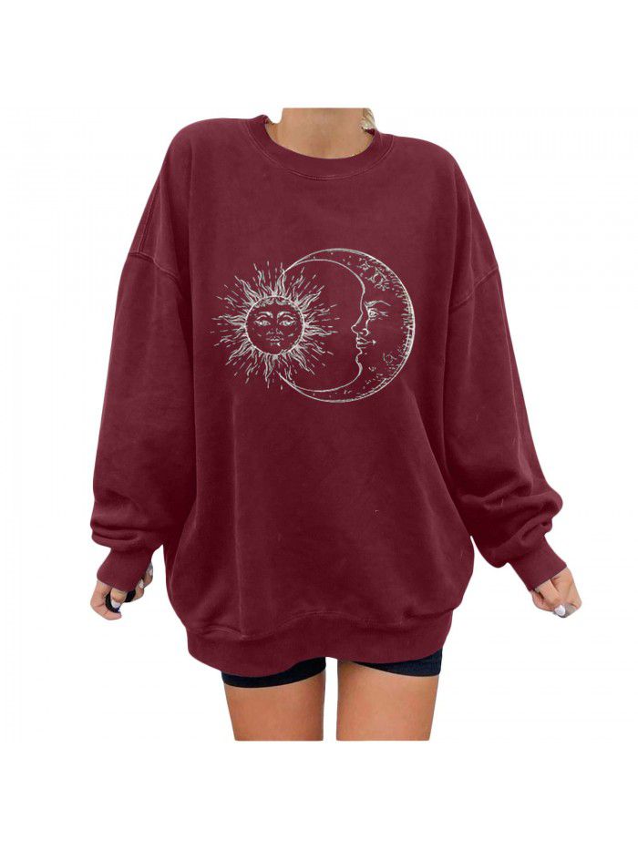 Personalized Printed Sweater Loose Large Fashion Sweater Women 