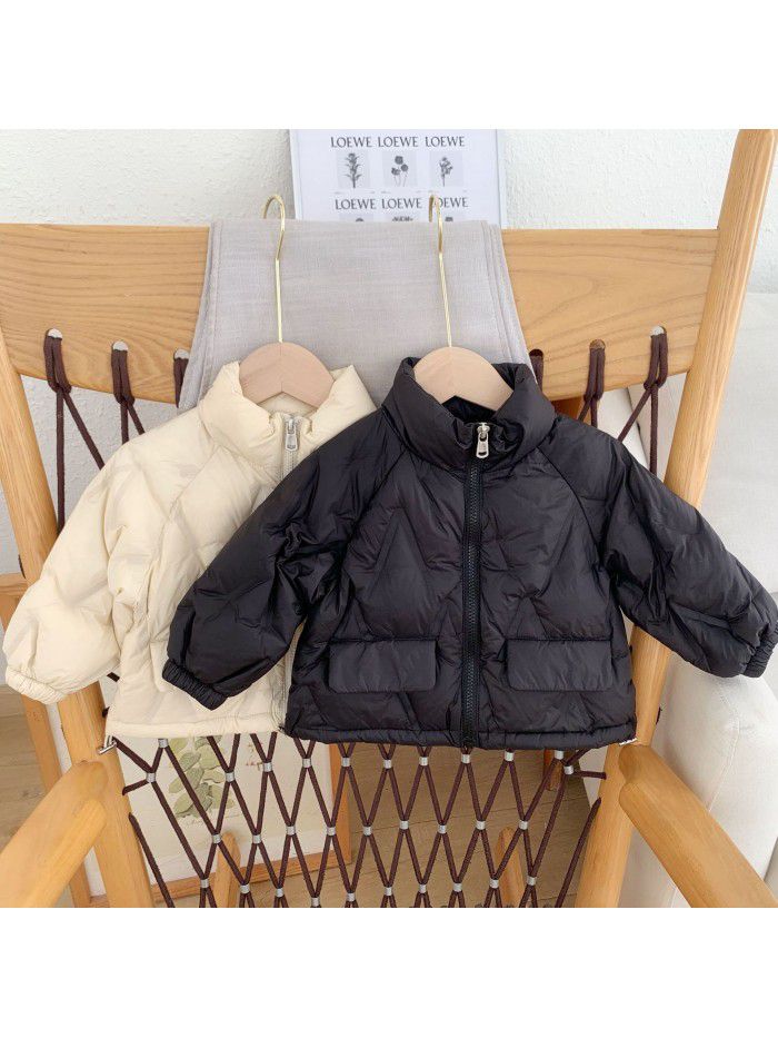 Boys and girls light and thin down cotton children's coat baby foreign autumn and winter clothes baby children's clothes 