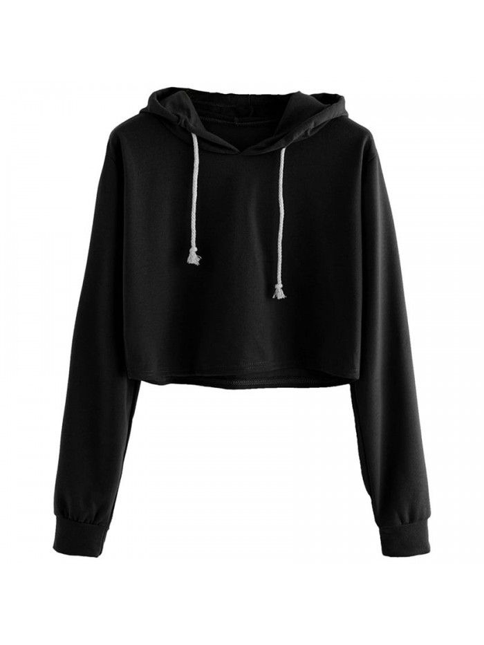 Spring New Solid Hooded Pullover Women 