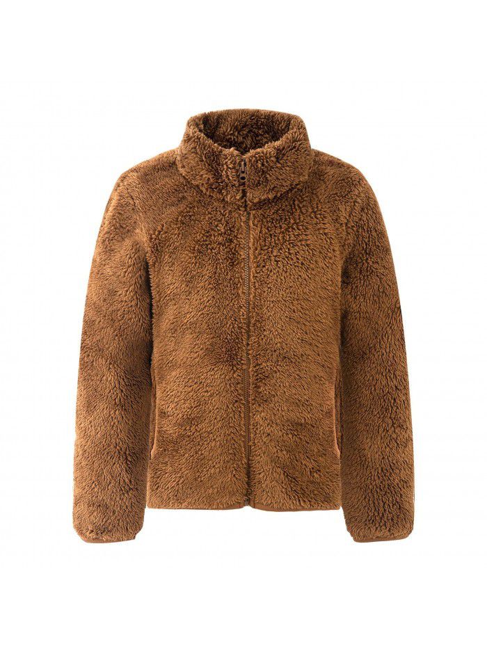 Boys and girls' autumn and winter new thickened warm children's fleece coat, medium and large children's coat, coral velvet student cotton coat 