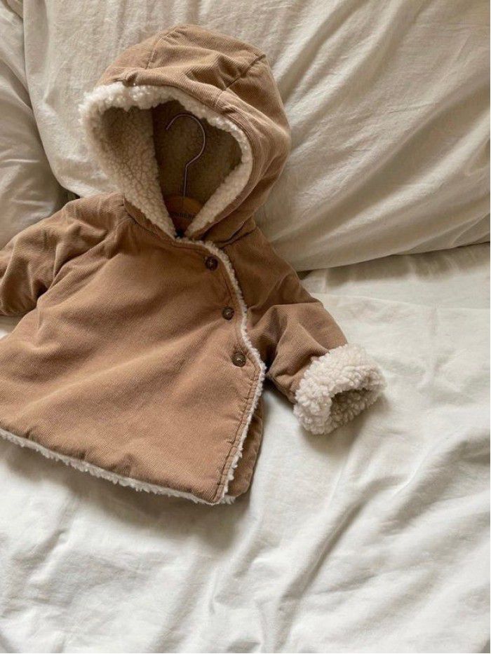 Children's winter cotton coat, baby's lamb cashmere thickened coat, baby winter warm coat, girl's plush cotton coat 