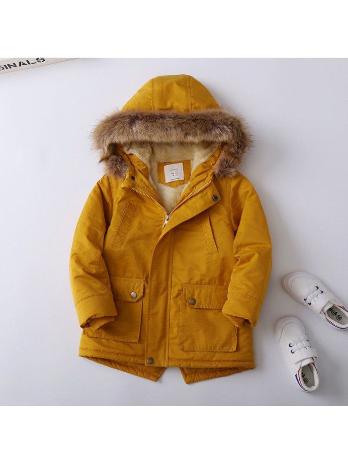 Cotton jacket, new winter fashion hooded boy's cotton jacket, children's cotton jacket 