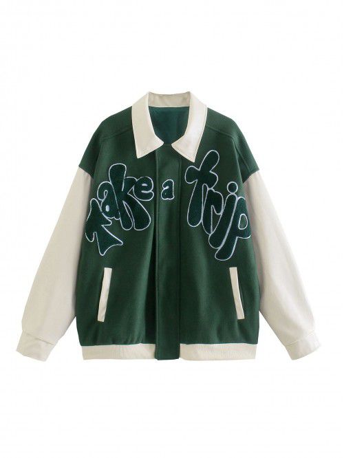 Autumn Fashion Polo Neck Jacket Loose Casual Coat ...