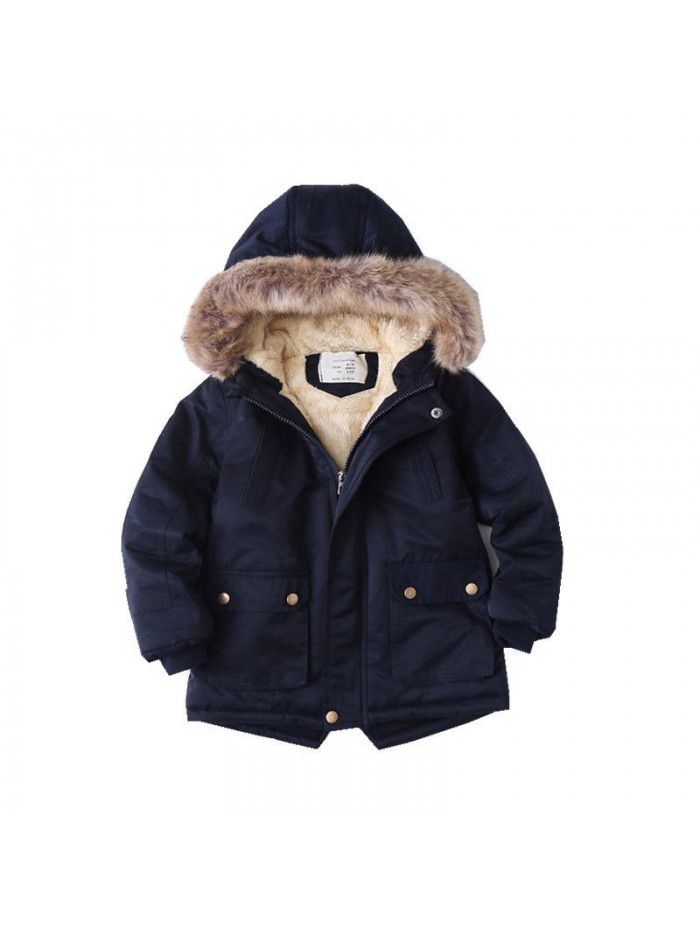 Cotton jacket, new winter fashion hooded boy's cotton jacket, children's cotton jacket 
