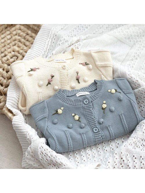 Baby girls embroidered cardigan sweater baby girls...