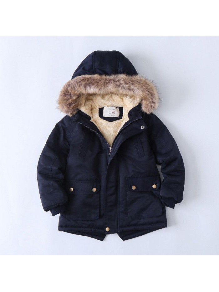 Cotton jacket, new winter fashion hooded boy's cotton jacket, children's cotton jacket 