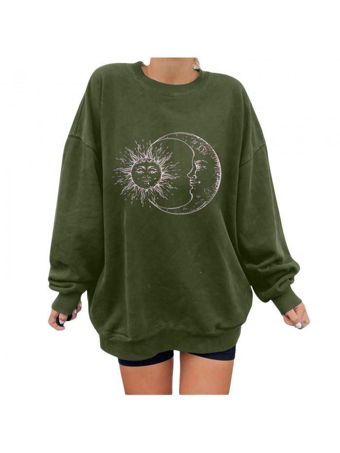 Personalized Printed Sweater Loose Large Fashion Sweater Women 