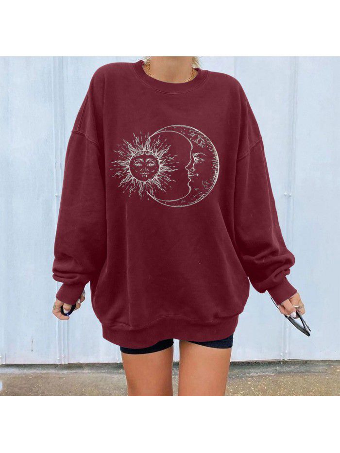 Personalized Printed Sweater Loose Large Fashion Sweater Women 