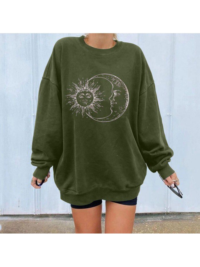 Personalized Printed Sweater Loose Large Fashion Sweater Women 