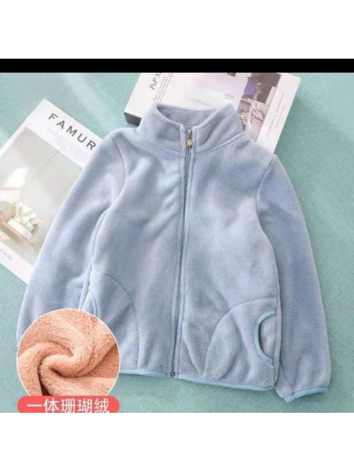 Girls' overcoat, winter dress, foreign style, little girls' cotton-padded clothes, middle and big children's clothes, medium and long cotton-padded clothes, cotton-padded jacket 