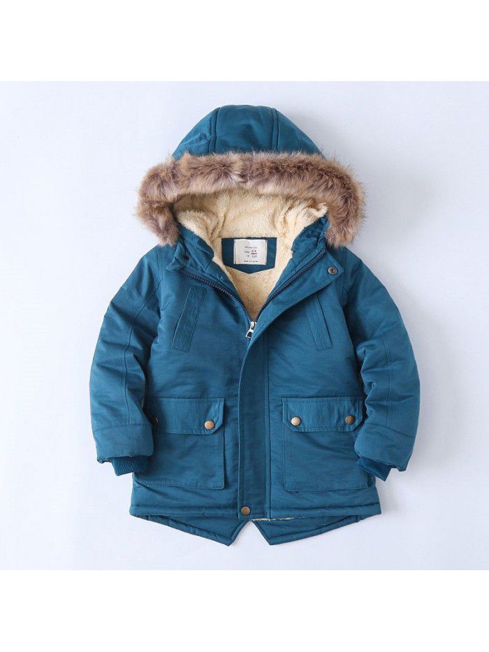 Cotton jacket, new winter fashion hooded boy's cotton jacket, children's cotton jacket 