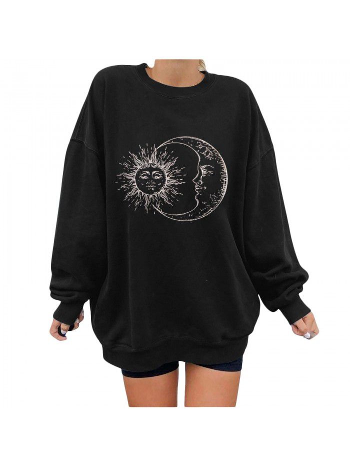 Personalized Printed Sweater Loose Large Fashion Sweater Women 