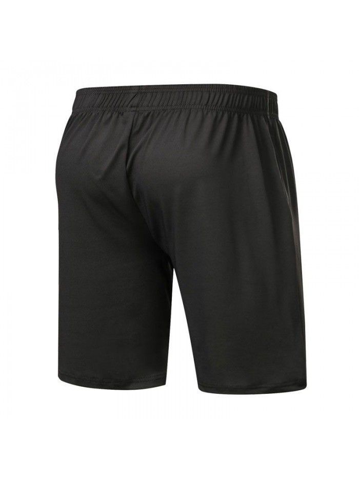 Sports shorts Men's summer capris Running fitness training Over-knee loose large size fast dry high elastic basketball pants 