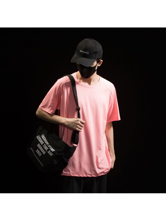 Summer T-shirt Moisture wicking Quick drying clothes Breathable sports Outdoor casual running 