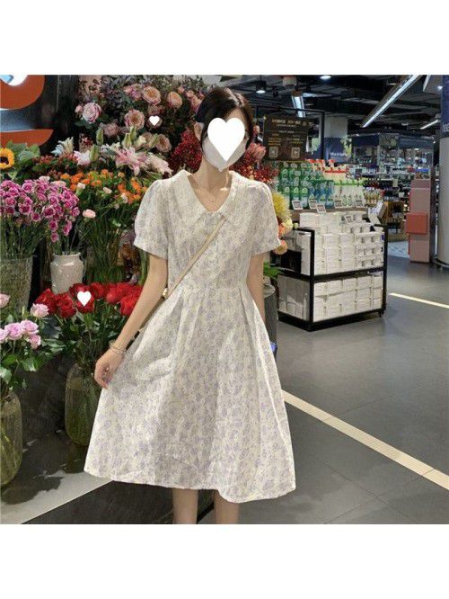 Fragmented Flower Dress Mid length Summer New Styl...