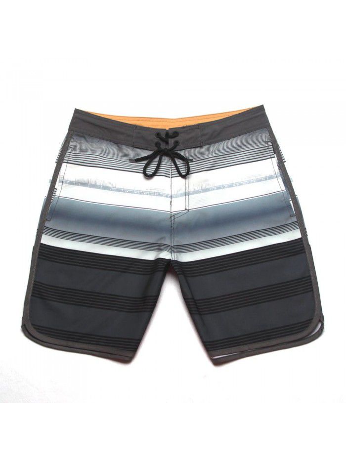 New Men's Elastic Surfing Beach Pants Sports Running Quick Dry Fitness Casual Style Five-point Shorts 