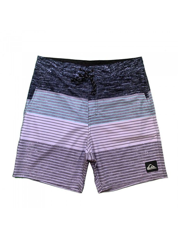 New Men's Elastic Surfing Beach Pants Sports Running Quick Dry Fitness Casual Style Five-point Shorts 