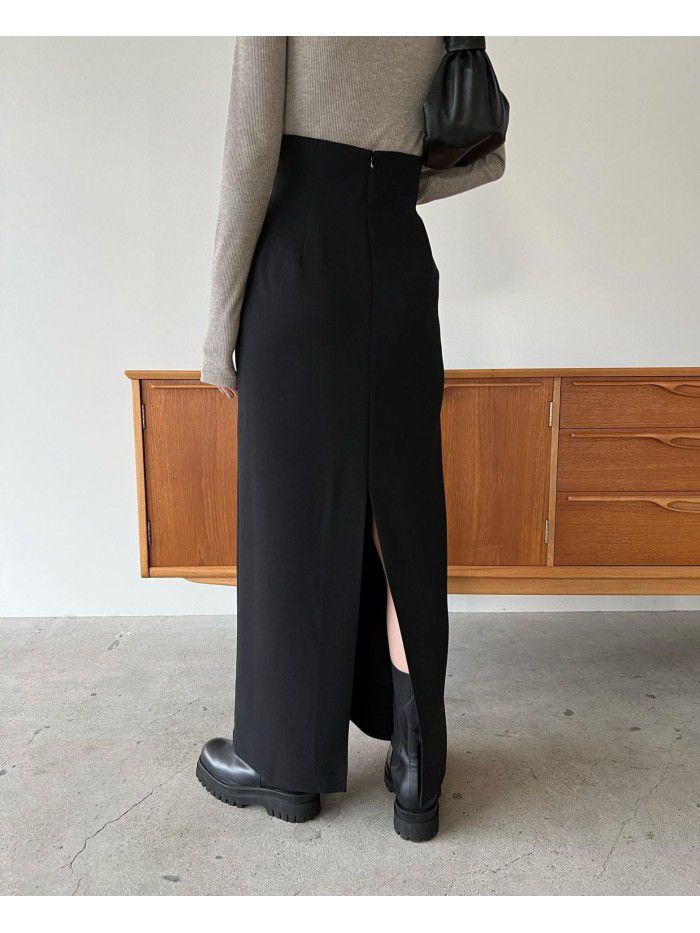 New Vintage Fashion High Waist Half Skirt Slim Long Skirt 