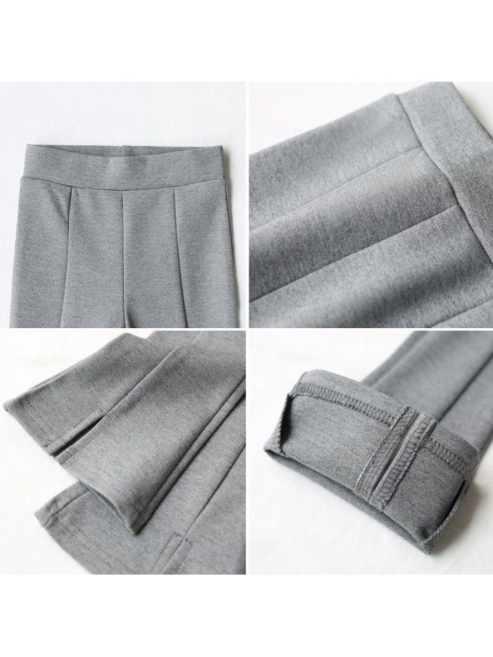 Westernized girls' bell bottoms for spring wear, new baby outerwear slit pants, children's fishtail pants 