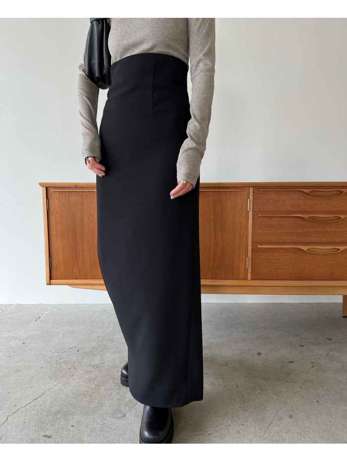 New Vintage Fashion High Waist Half Skirt Slim Long Skirt 