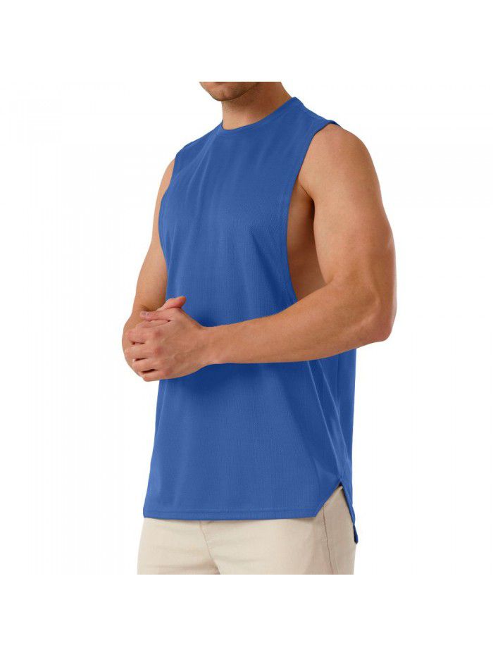 Men's Muscle Sports Fitness Short Sleeve Cotton Casual Summer New T-shirt 