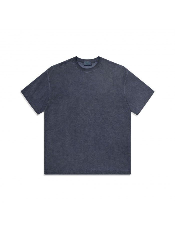 Wash, wash, and make old loose double yarn pure cotton short sleeved T-shirts for spring and summer new styles 
