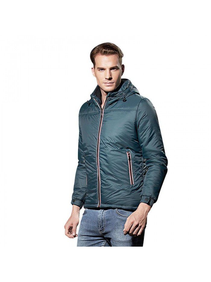 Lightweight down cotton jacket for men and teenagers, autumn cotton jacket for men, solid color cotton jacket jacket