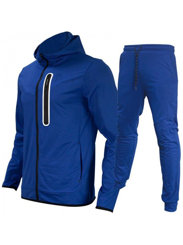 Men's Spring and Autumn New Set Fashion Handsome Versatile Trend Large Casual Cotton Set 