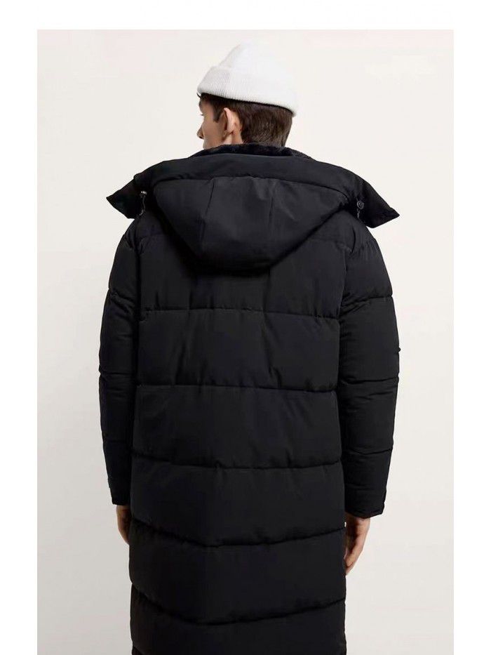 Winter men's hat, medium length Parker cotton jacket