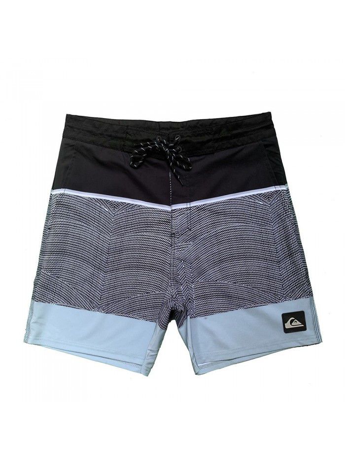 New Men's Elastic Surfing Beach Pants Sports Running Quick Dry Fitness Casual Style Five-point Shorts 