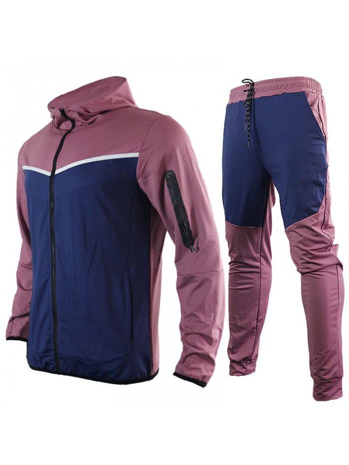 Men's Spring and Autumn New Set Fashion Handsome Versatile Trend Large Casual Cotton Set 