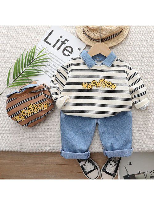 Children's Sweater Spring and Autumn Boys' Polo Co...