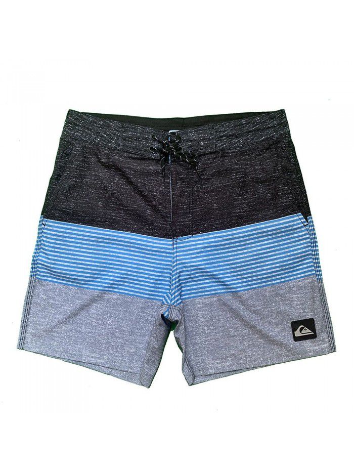 New Men's Elastic Surfing Beach Pants Sports Running Quick Dry Fitness Casual Style Five-point Shorts 
