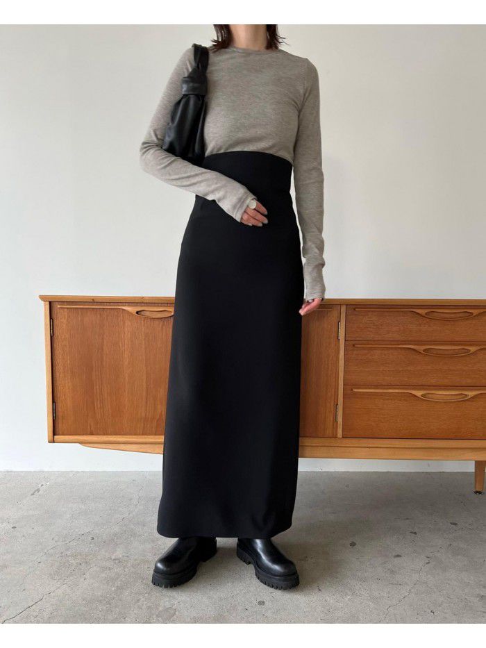 New Vintage Fashion High Waist Half Skirt Slim Long Skirt 