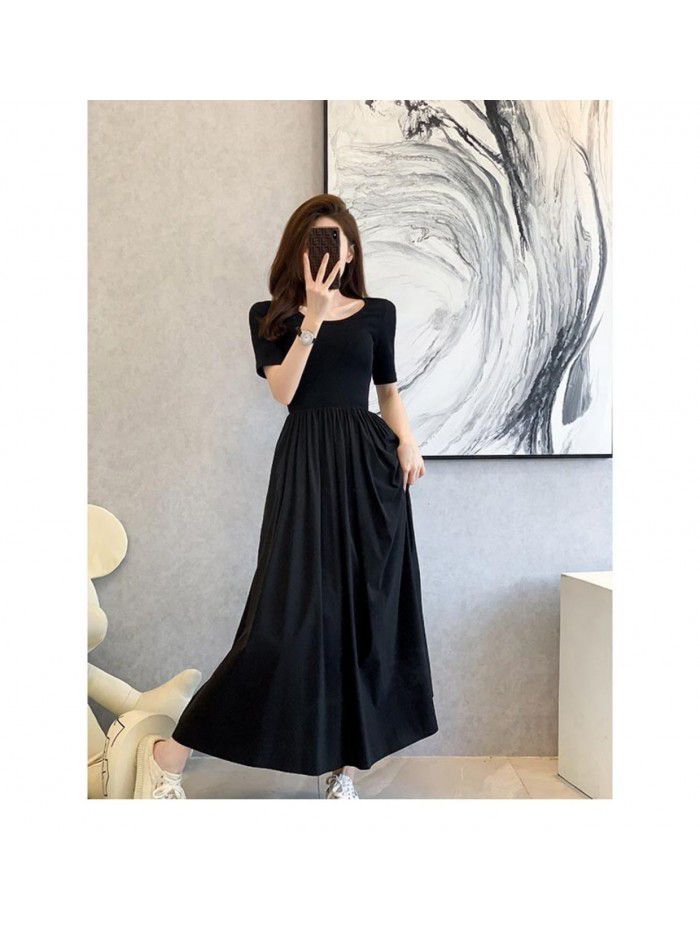 Design Sense Long Skirt Slim Fit Large Swing Dress  Design Sense Long Skirt Slim Fit Large Swing Dress