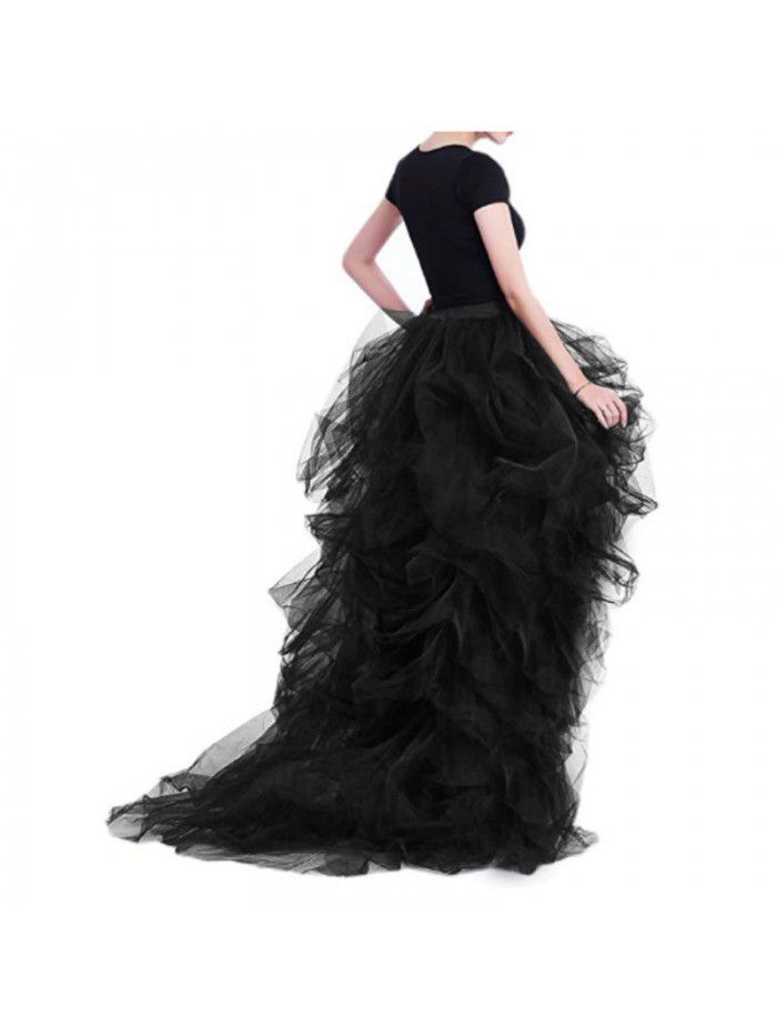 Early spring high waisted elastic belt casual mesh puffy women's skirt  Early spring high waisted elastic belt casual mesh puffy women's skirt