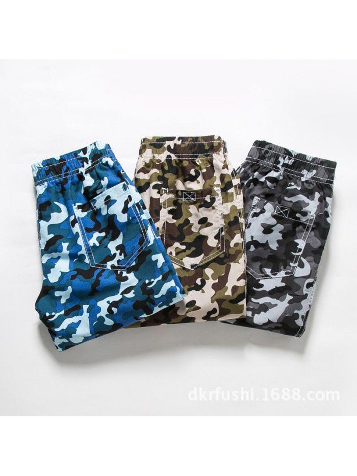 Templon's 17 year new children's camouflage beach pants Men's loose casual beach surfing shorts Men's 1709# 